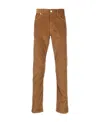 Zegna Corduroy Straight-leg Trousers In Brown