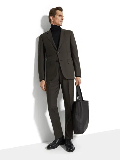 ZEGNA COSTUME EN OASI CASHMERE MARRON FONCÉ