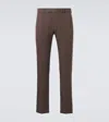 Zegna Cotton And Linen Pants Clothing In Brown