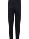 Zegna Jean Roccia En Lin Et Coton Extensible Taupe Foncé In Black