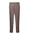 Zegna Pantalone In Lino Mattone  Uomo In Brown