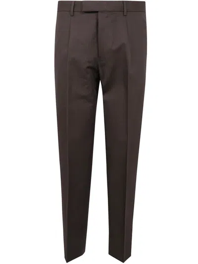 ZEGNA ZEGNA COTTON AND LINEN PANTS CLOTHING