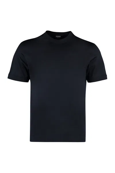 ZEGNA ZEGNA COTTON AND SILK CREW-NECK T-SHIRT