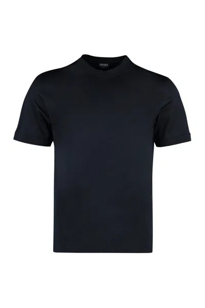 ZEGNA ZEGNA COTTON AND SILK CREW-NECK T-SHIRT