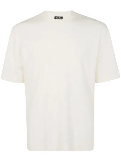 ZEGNA ZEGNA COTTON AND SILK T-SHIRT CLOTHING