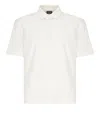 Zegna Silk Cotton Polo Shirt With Button Placket In White