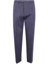 Zegna Cotton And Wool Pants Clothing In Blue