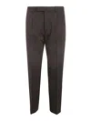Zegna Jean Roccia En Lin Et Coton Extensible Taupe Foncé In Brown