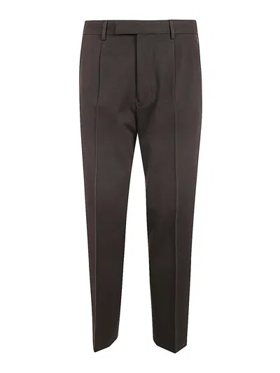 Zegna Cotton And Wool Pants In Brown