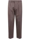 Zegna Men's Cotton And Linen Pants In Brown