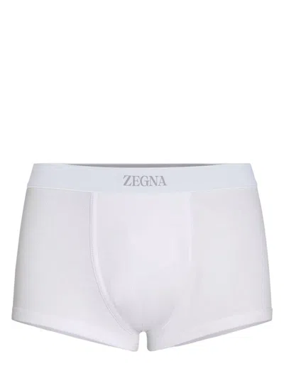 Zegna Cotton-blend Boxers In White