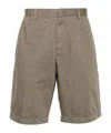 Zegna Cotton-blend Chino Shorts In Gray