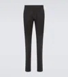 Zegna Cotton Blend Chinos In Black