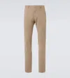 Zegna Five Pocket Cotton Pants In Beige