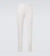 Zegna Cotton-blend Slim Pants In White