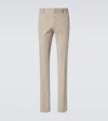Zegna Cotton-blend Straight Pants In Light Taupe