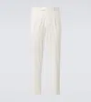 Zegna Cotton-blend Straight Pants In White