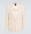 Zegna Cotton Bouclé Blazer In Off White