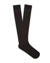 Zegna Cotton, Cashmere & Silk Socks In Black