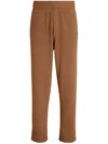 Zegna Straight-leg Knit Trousers In Brown