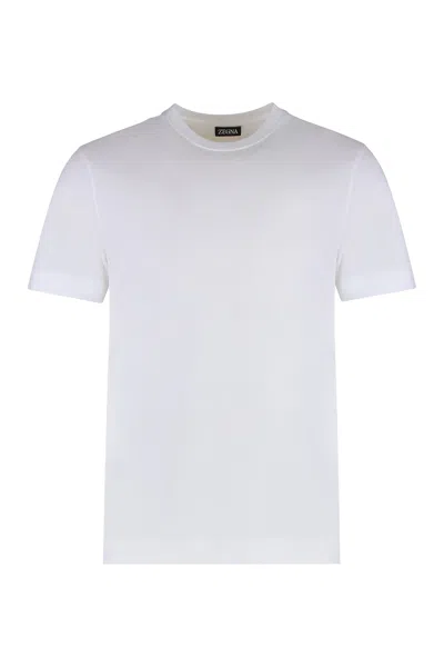 Zegna Cotton Crew-neck T-shirt In White