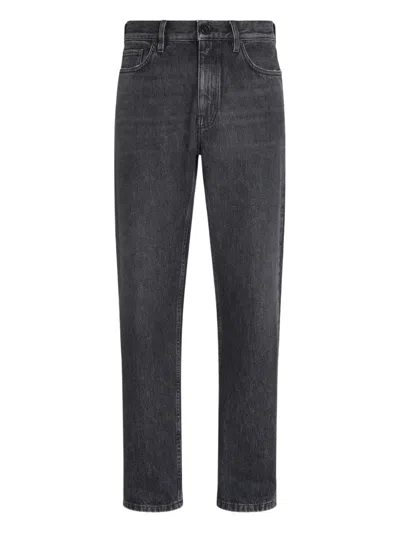 Zegna Dark Grey Stone Washed Cotton Roccia Pants In Gray