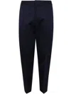 Zegna Jean Roccia En Lin Et Coton Extensible Taupe Foncé In Blue