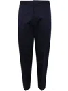 Zegna Jean Roccia En Lin Et Coton Extensible Taupe Foncé In Blue