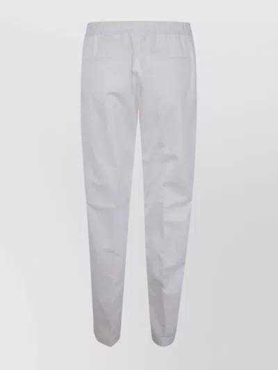 Zegna Cotton Linen Silk Trousers In Gray