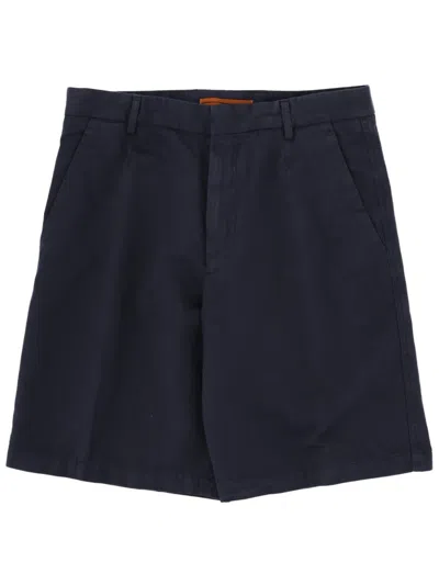 Zegna Cotton Lounge Shorts Size 48 In Blue