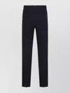 Zegna Cotton-lycra Formal Pants Back Slit In Blue
