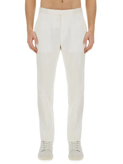 Zegna Cotton Trousers In White
