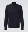 Zegna Cotton Piqué Polo Sweater In Blue