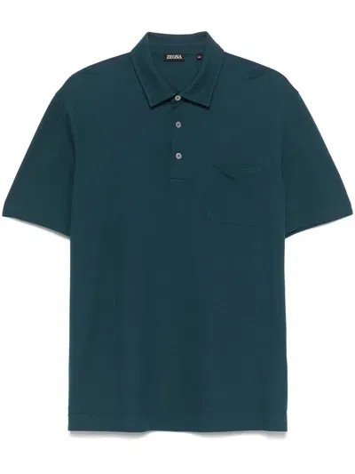 Zegna Cotton Polo Shirt In Green