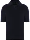 Zegna Short-sleeved Polo T-shirt In Blue