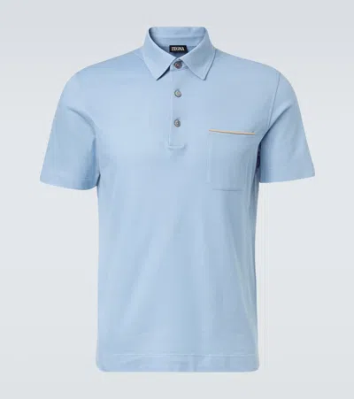 Zegna T-shirt And Polo Shirt In Blue