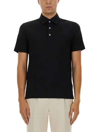ZEGNA ZEGNA COTTON POLO SHIRT WITH POCKET