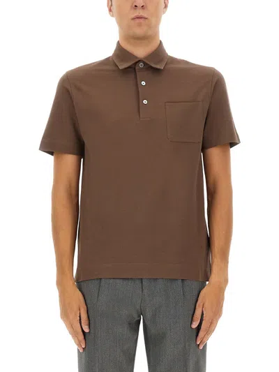 ZEGNA ZEGNA COTTON POLO SHIRT WITH POCKET