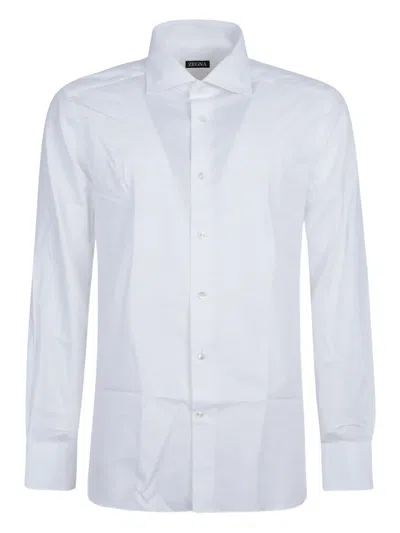 Zegna Cotton-poplin Shirt In White