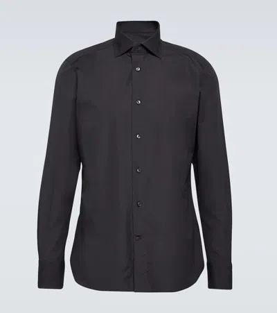 Zegna Cotton Shirt In Grey