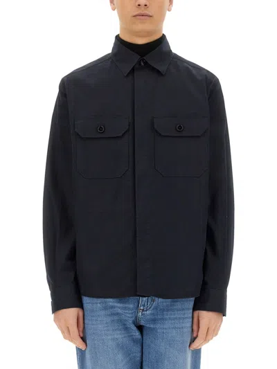 Zegna Cotton Shirt Jacket In Black