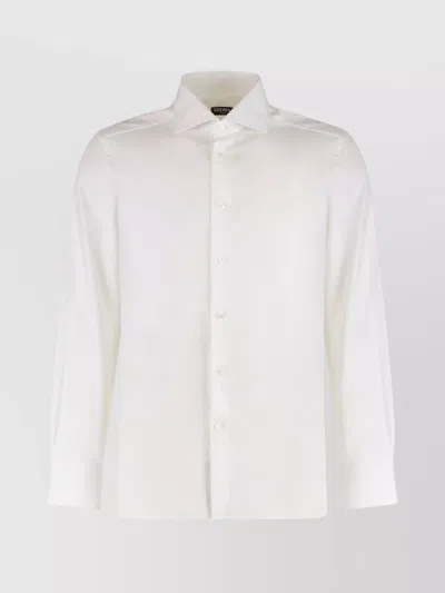 Zegna Cotton Shirt Suitable For Trousers Or Jeans In White