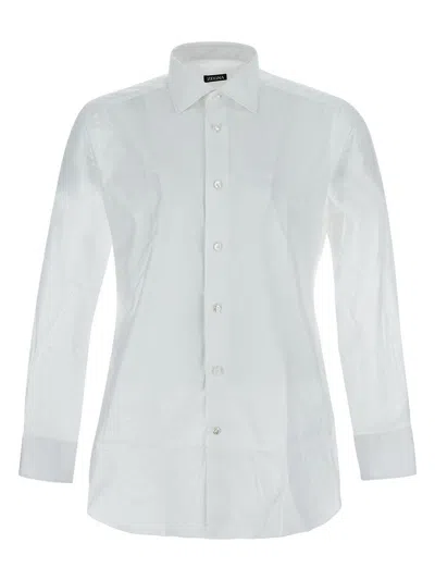 Zegna Cotton Shirt In White