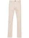 Zegna Cotton Straight-leg Trousers In Neutrals