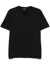 Zegna T-shirt In Cotone Blu Scuro  Uomo In Black
