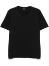 Zegna T-shirt In Cotone Blu Scuro  Uomo In Black
