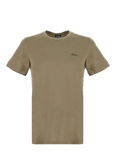 Zegna Cotton T-shirt In Green