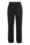 Zegna Cotton Track-pants With Elasticated Ankle Cuffs In Blue