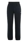 Zegna Cotton Track-pants With Elasticated Ankle Cuffs In Blue