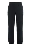 Zegna Cotton Track-pants With Elasticated Ankle Cuffs In Blue